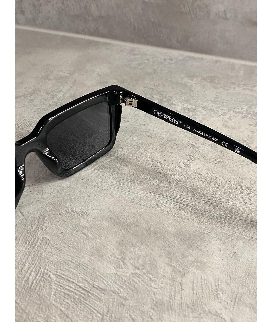 OFF-WHITE Черные пластиковые солнцезащитные очки, фото 5