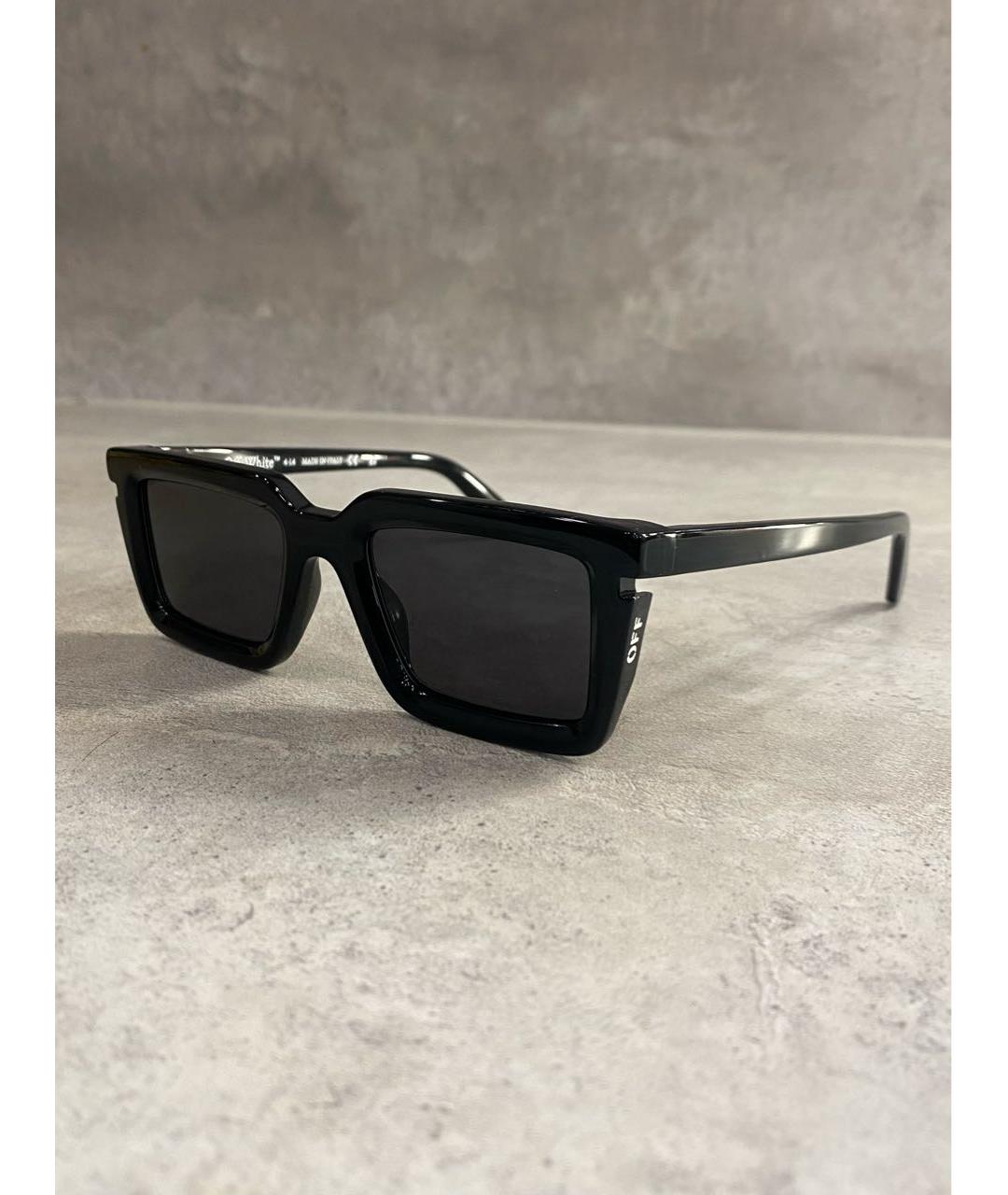 OFF-WHITE Черные пластиковые солнцезащитные очки, фото 2