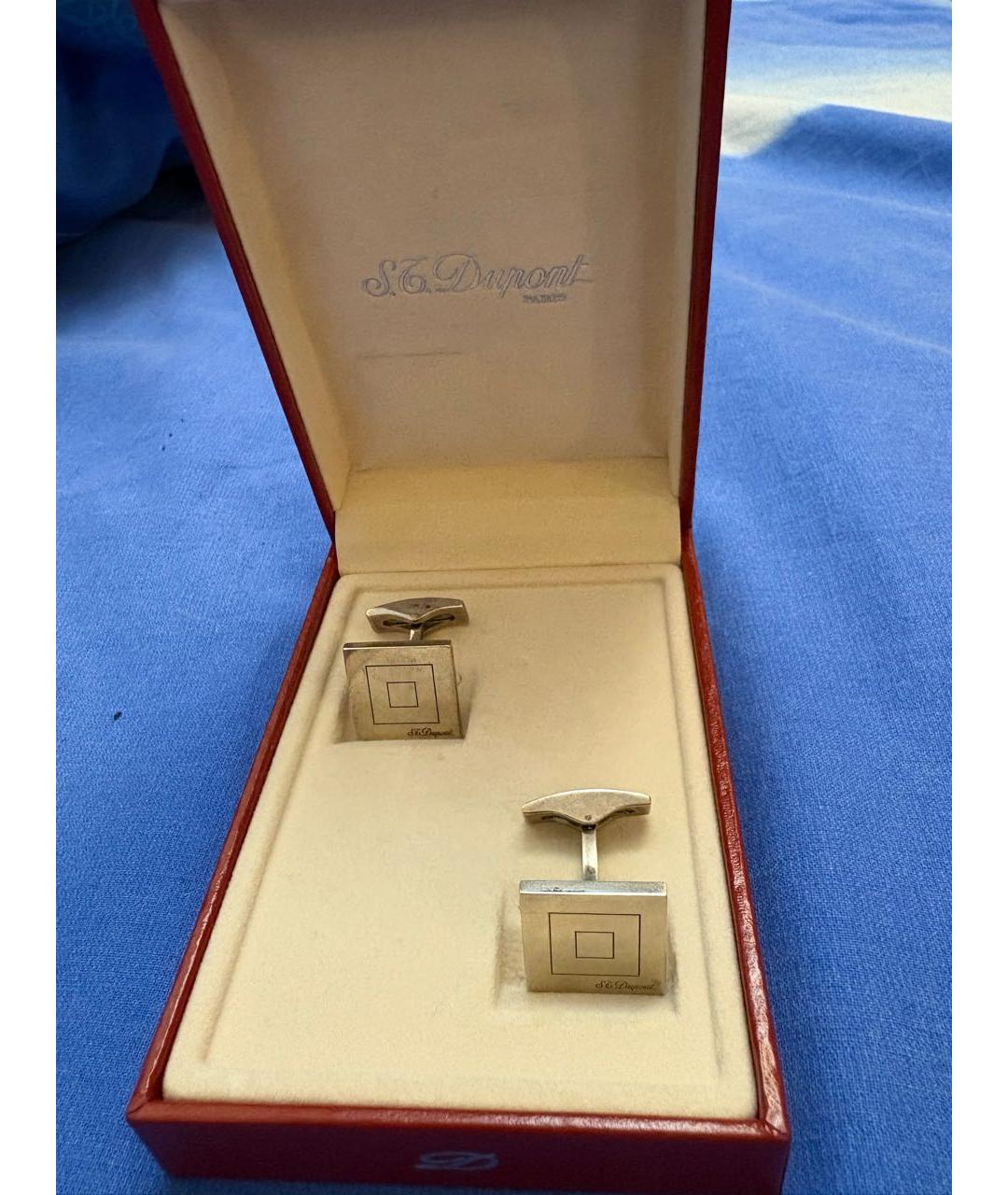 DUPONT Серебряные серебряные запонки, фото 2