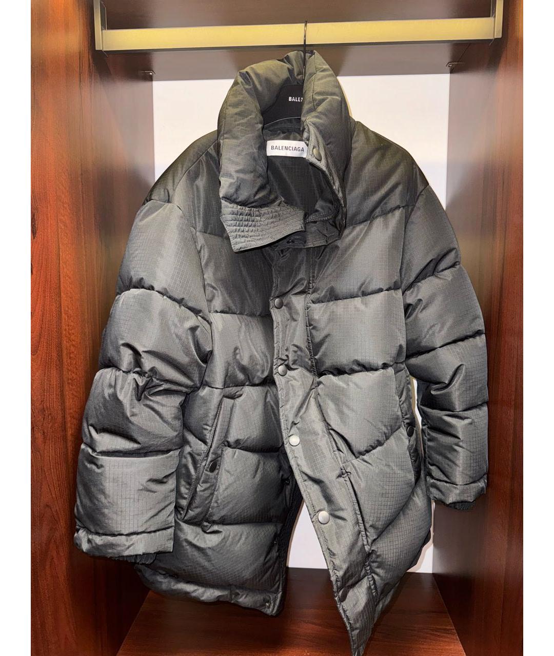 BALENCIAGA Черный полиэстеровый пуховик, фото 5