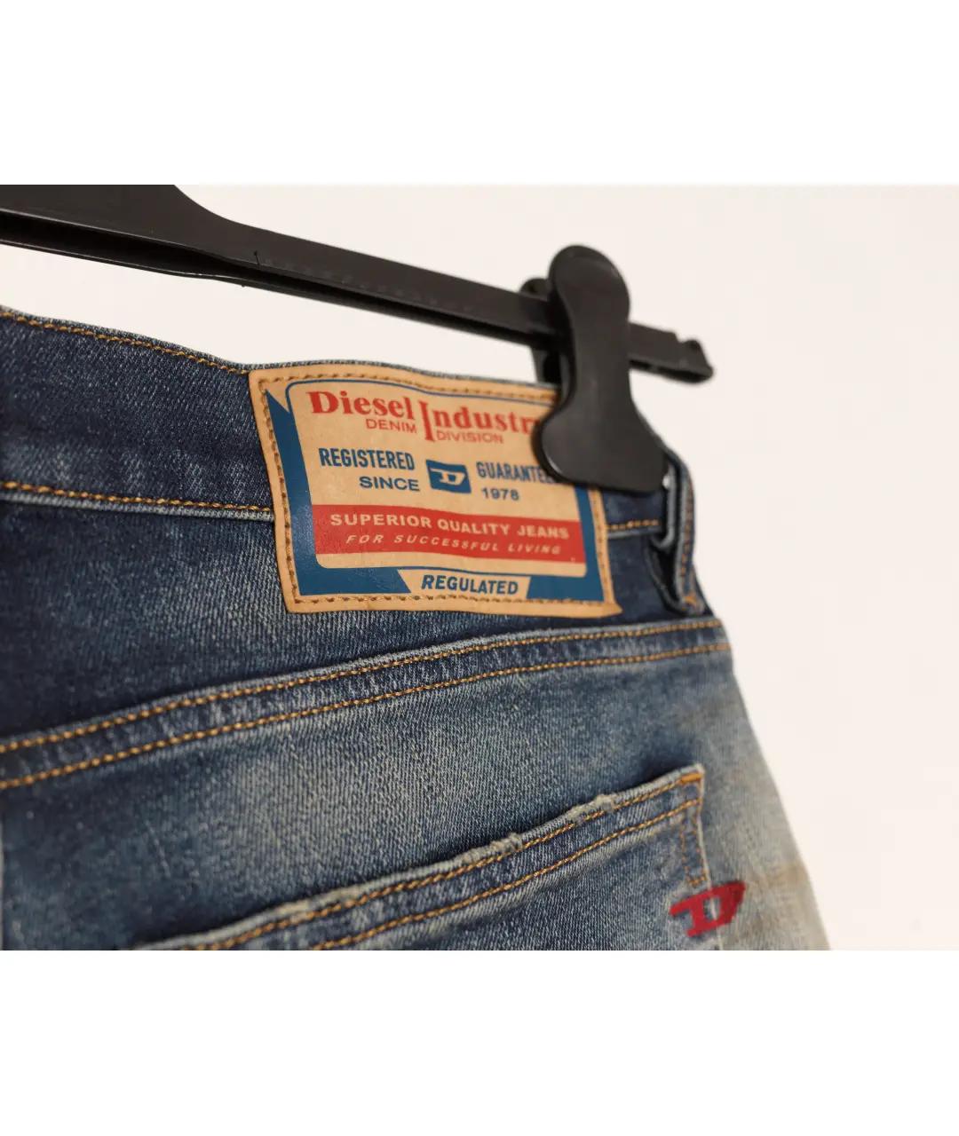 DIESEL Синие хлопковые джинсы слим, фото 4