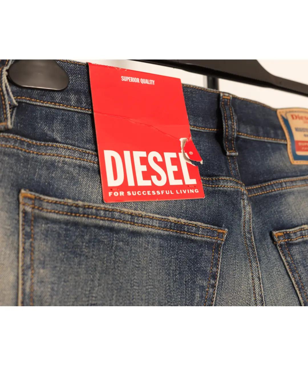 DIESEL Синие хлопковые джинсы слим, фото 5