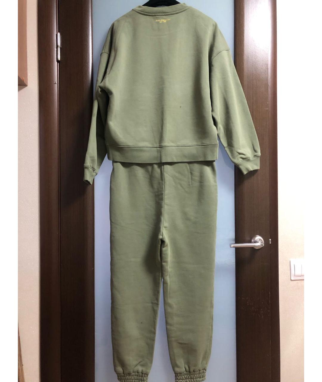 PHILOSOPHY DI LORENZO SERAFINI Зеленый хлопковый спортивные костюмы, фото 2