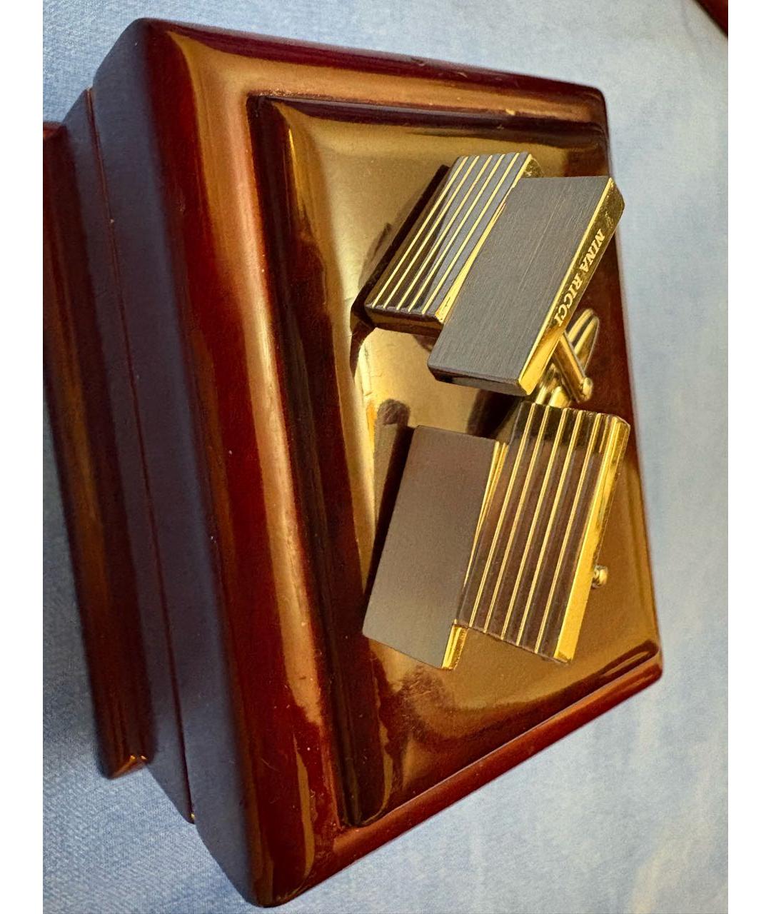 NINA RICCI Серебряные металлические запонки, фото 4