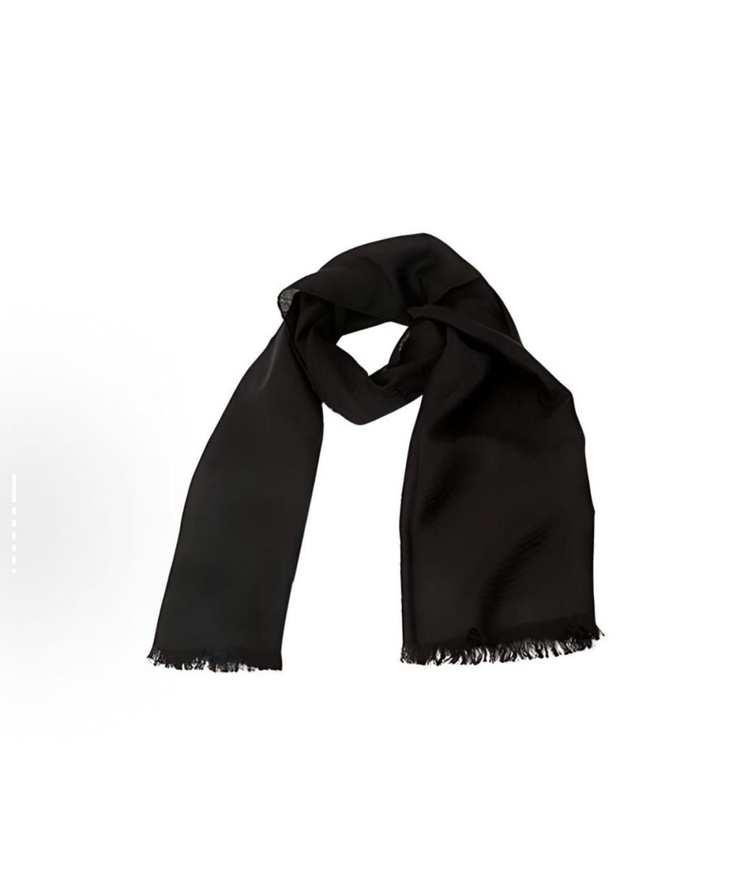 GUCCI Черный шерстяной шарф, фото 2
