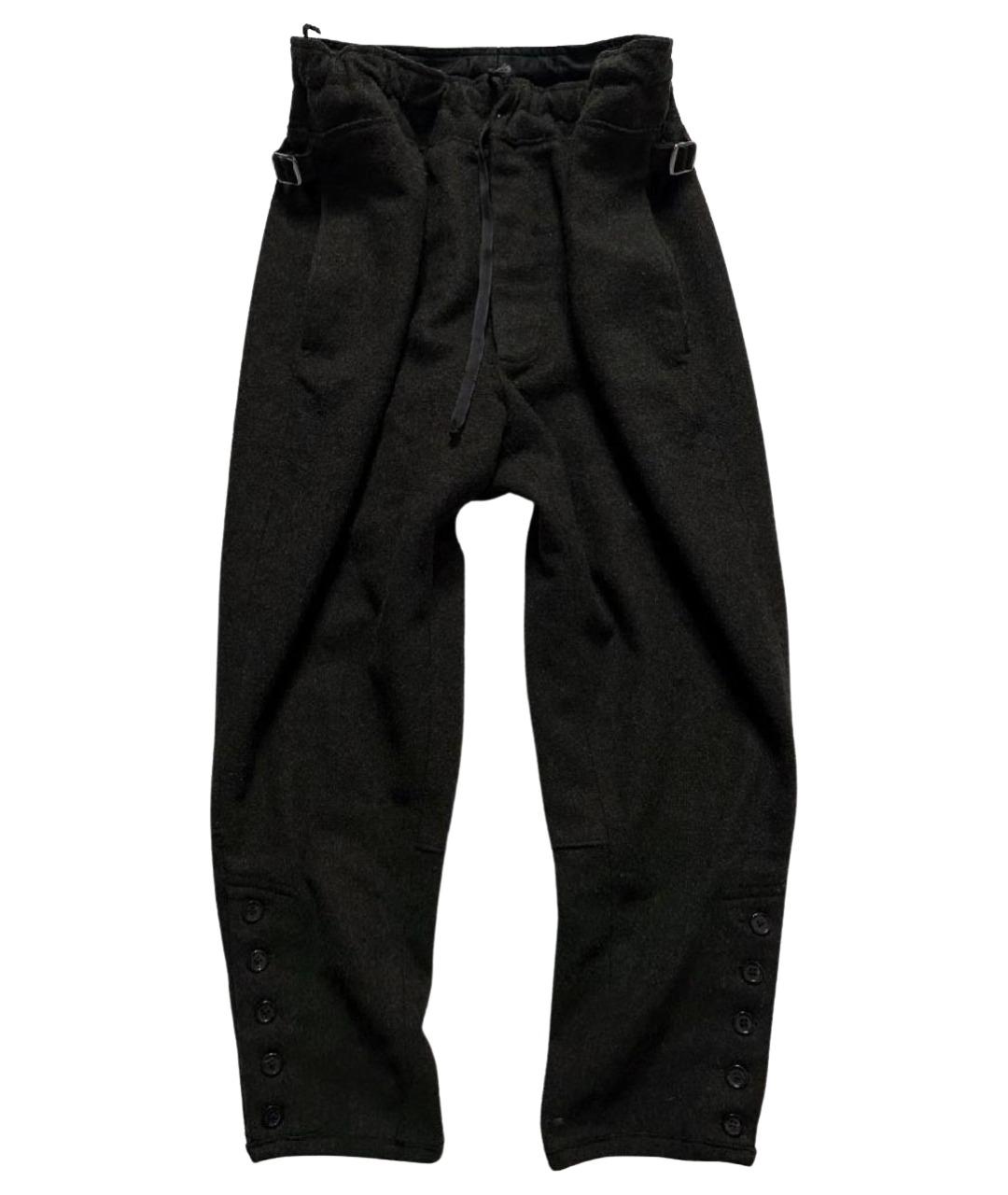 MIU MIU Черные шерстяные классические брюки, фото 1