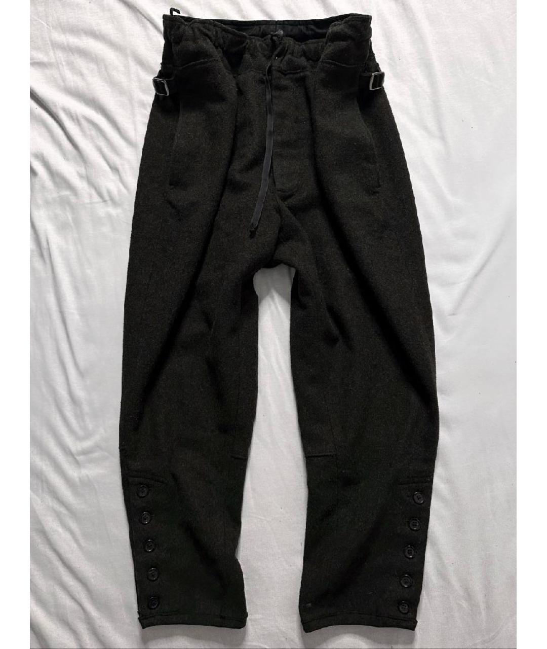 MIU MIU Черные шерстяные классические брюки, фото 5