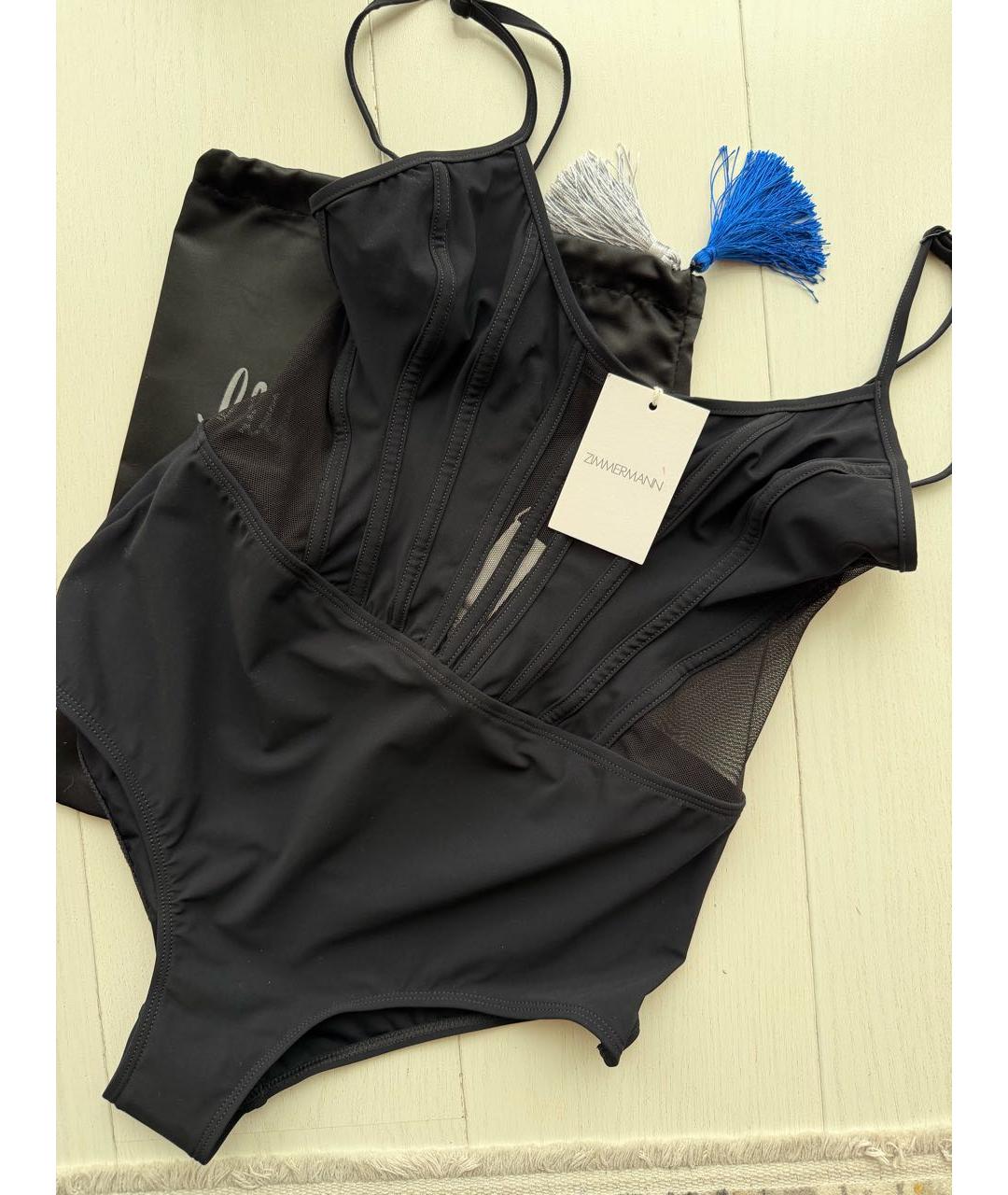 ZIMMERMANN Черный полиамидовый купальник, фото 4