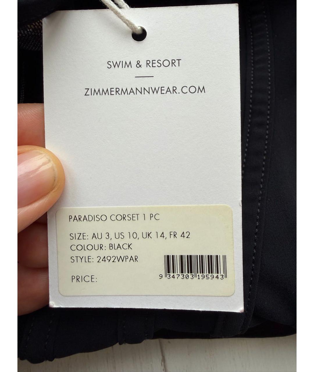 ZIMMERMANN Черный полиамидовый купальник, фото 7