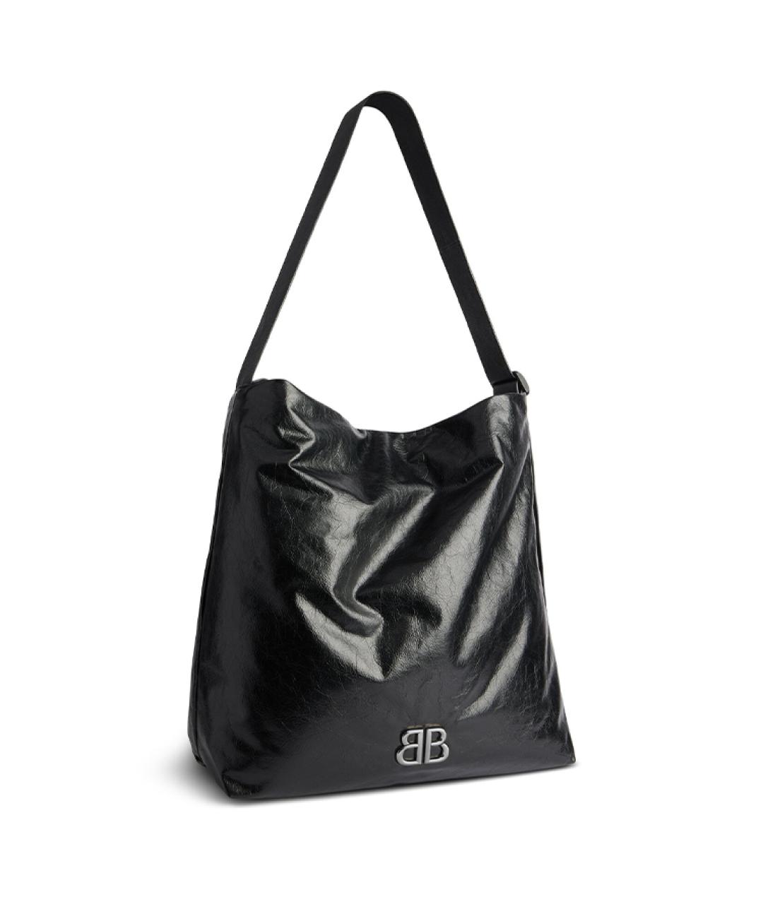 BALENCIAGA Черная кожаная сумка через плечо, фото 2