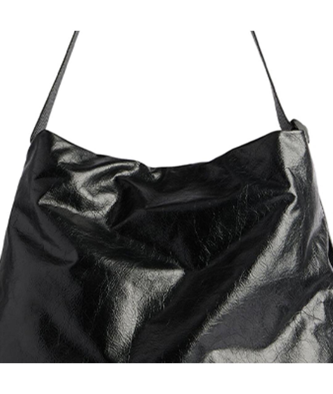 BALENCIAGA Черная кожаная сумка через плечо, фото 5