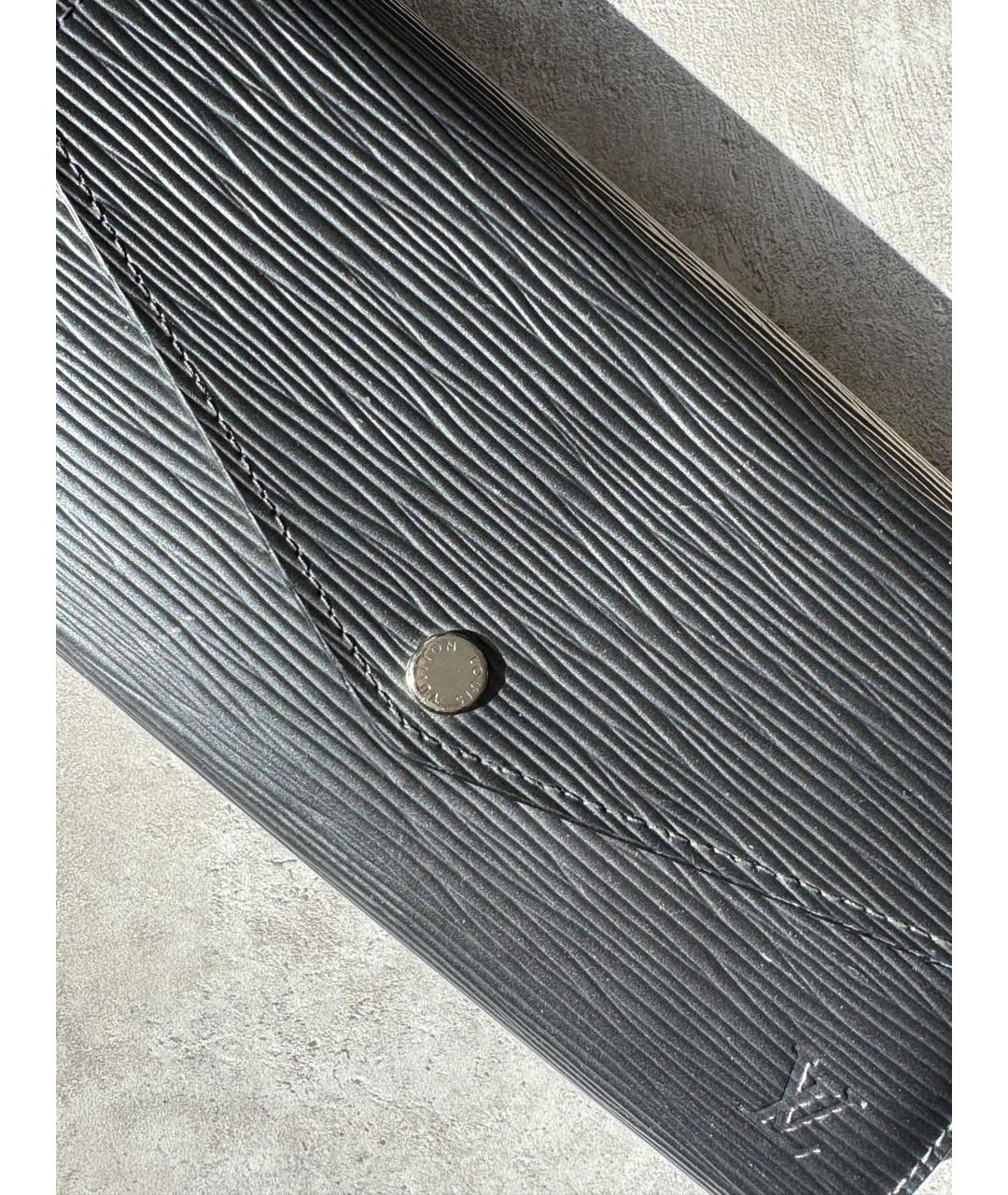 LOUIS VUITTON Серый кожаный кошелек, фото 3