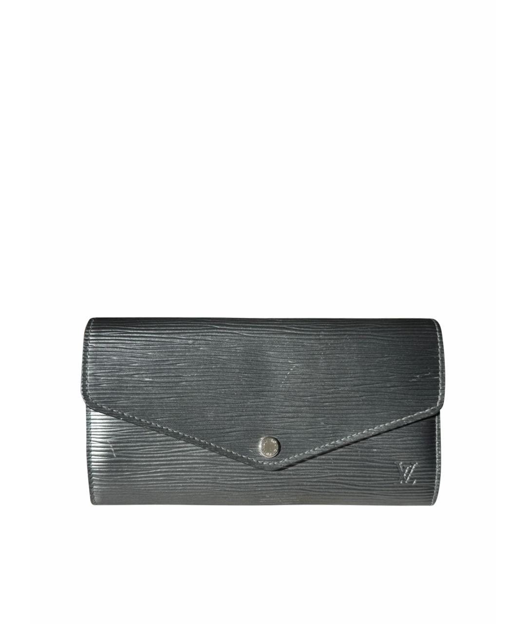 LOUIS VUITTON Серый кожаный кошелек, фото 1