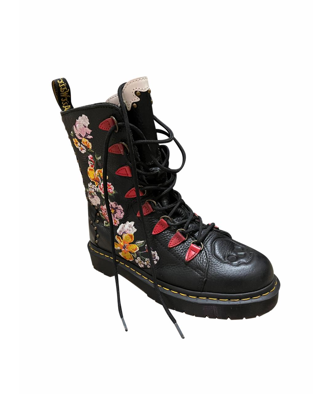 DR. MARTENS Черные кожаные ботинки, фото 1