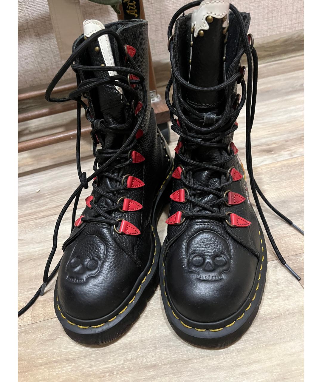 DR. MARTENS Черные кожаные ботинки, фото 2
