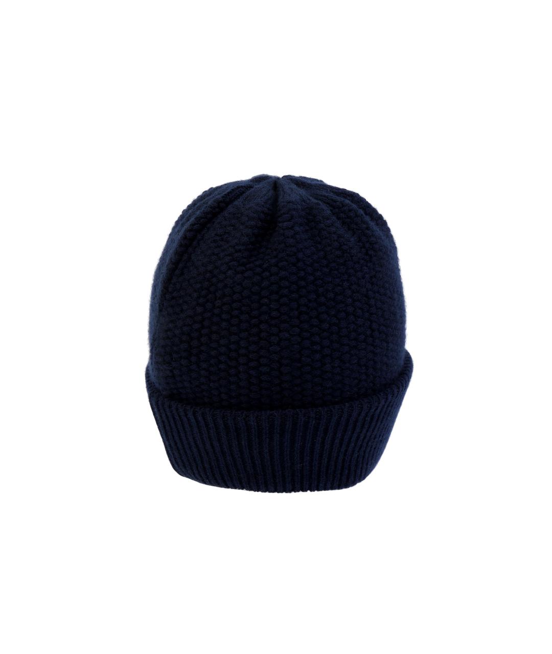 CHANEL Темно-синяя кашемировая шапка, фото 4