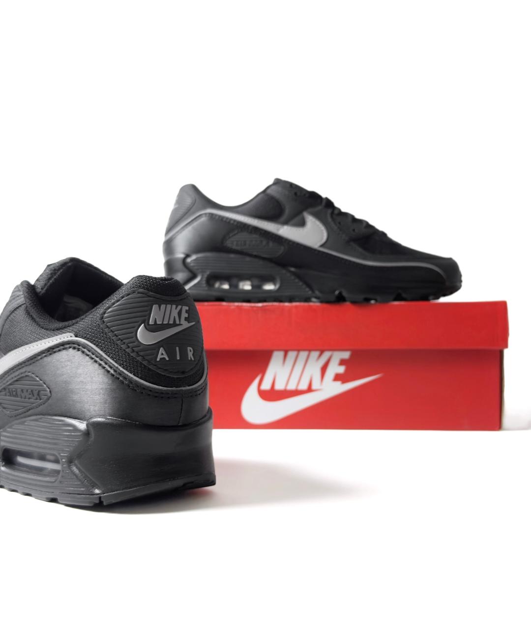 NIKE Черные текстильные низкие кроссовки / кеды, фото 4