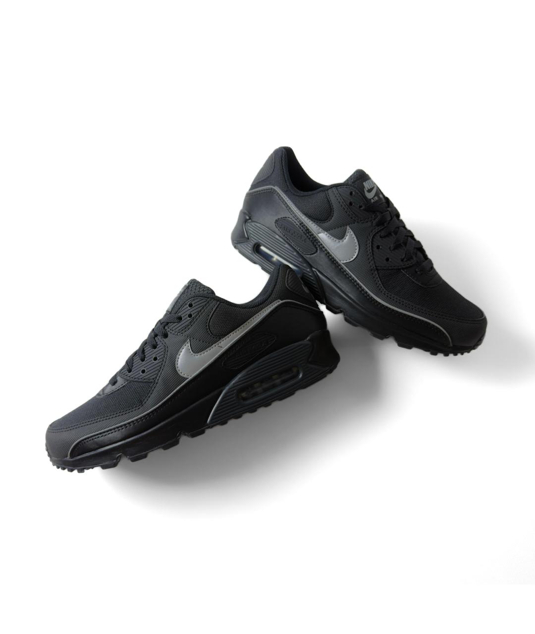 NIKE Черные текстильные низкие кроссовки / кеды, фото 3