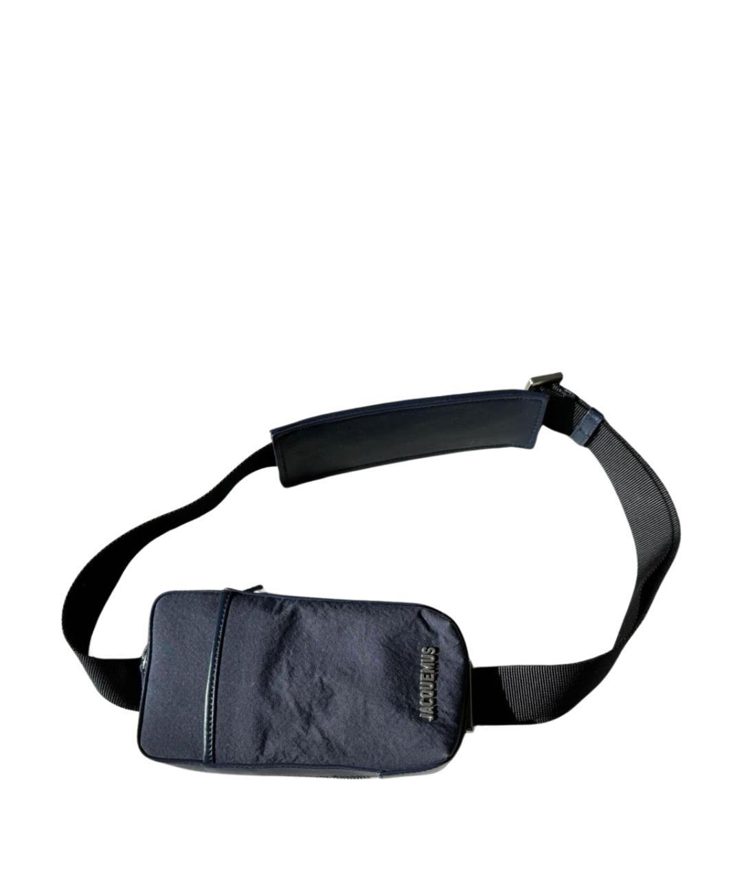 JACQUEMUS Синяя тканевая сумка на плечо, фото 1