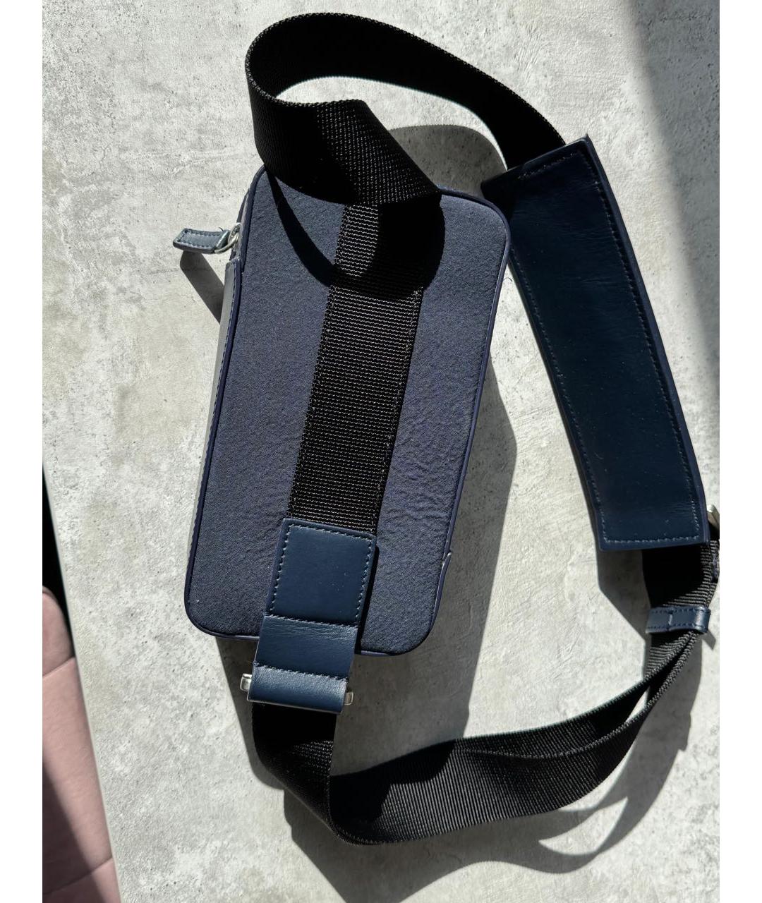 JACQUEMUS Синяя тканевая сумка на плечо, фото 8