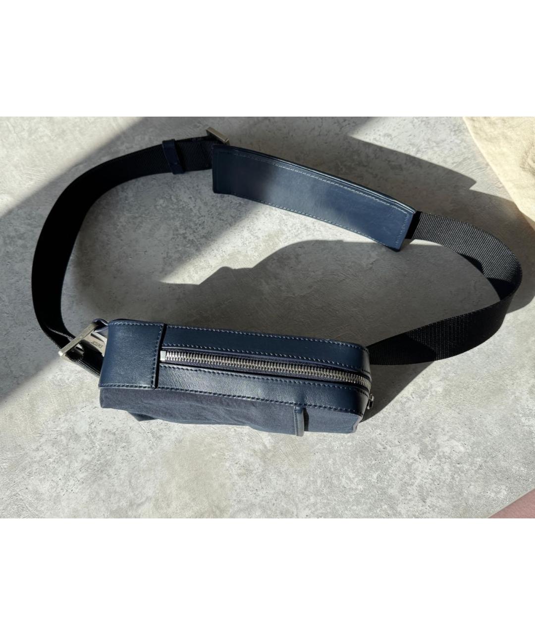 JACQUEMUS Синяя тканевая сумка на плечо, фото 6