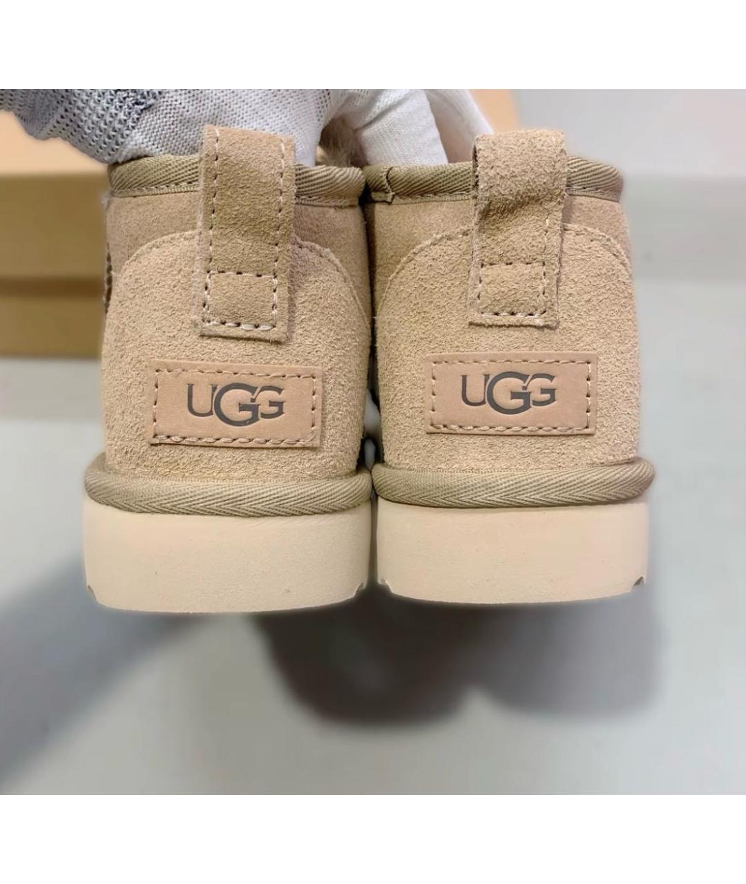 UGG AUSTRALIA Бежевые замшевые ботинки, фото 3