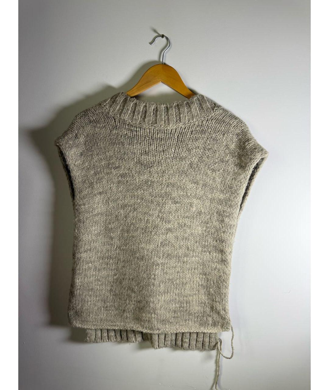 MAISON MARGIELA Бежевый шерстяной жилет, фото 2