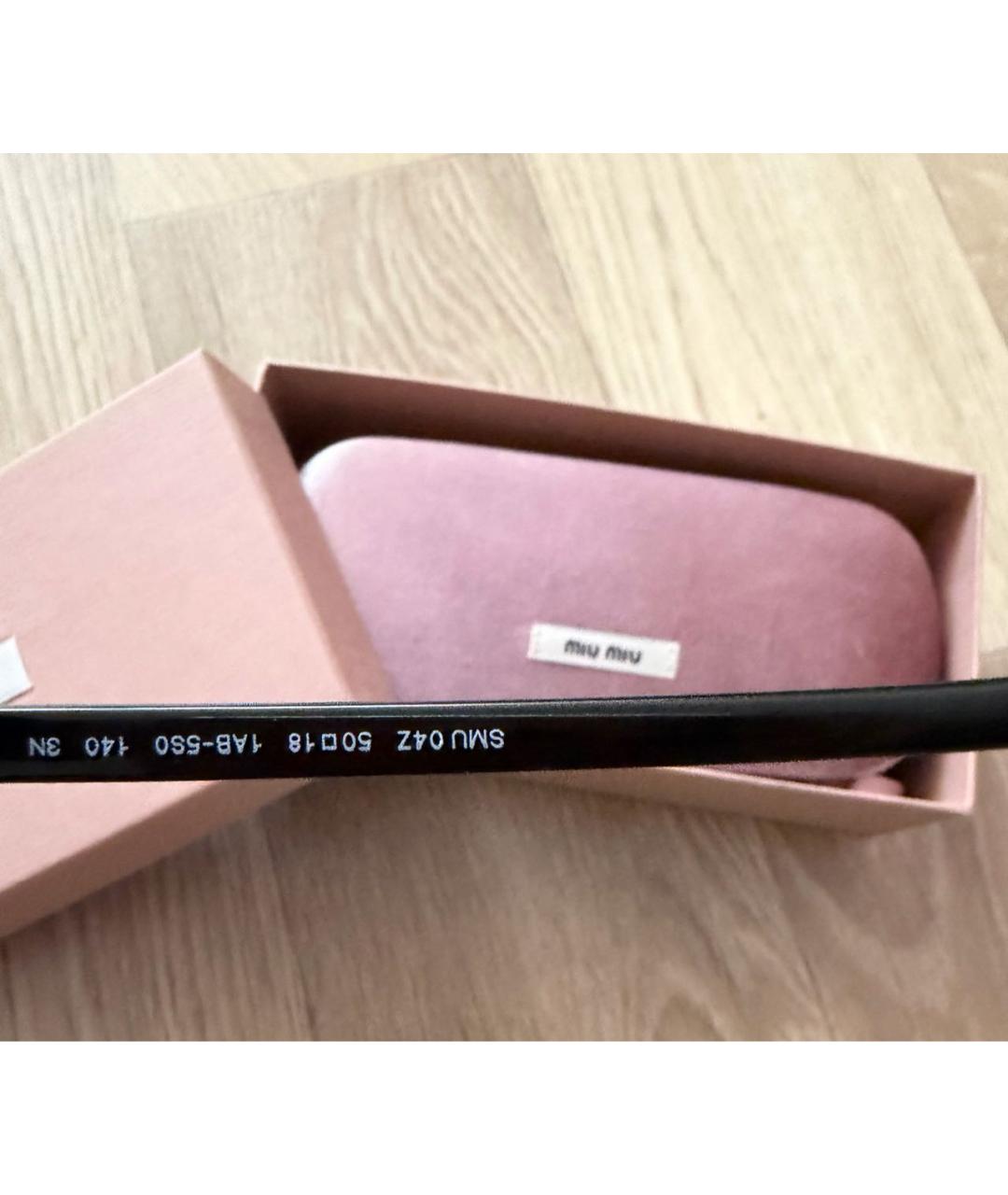 MIU MIU Черные пластиковые солнцезащитные очки, фото 6