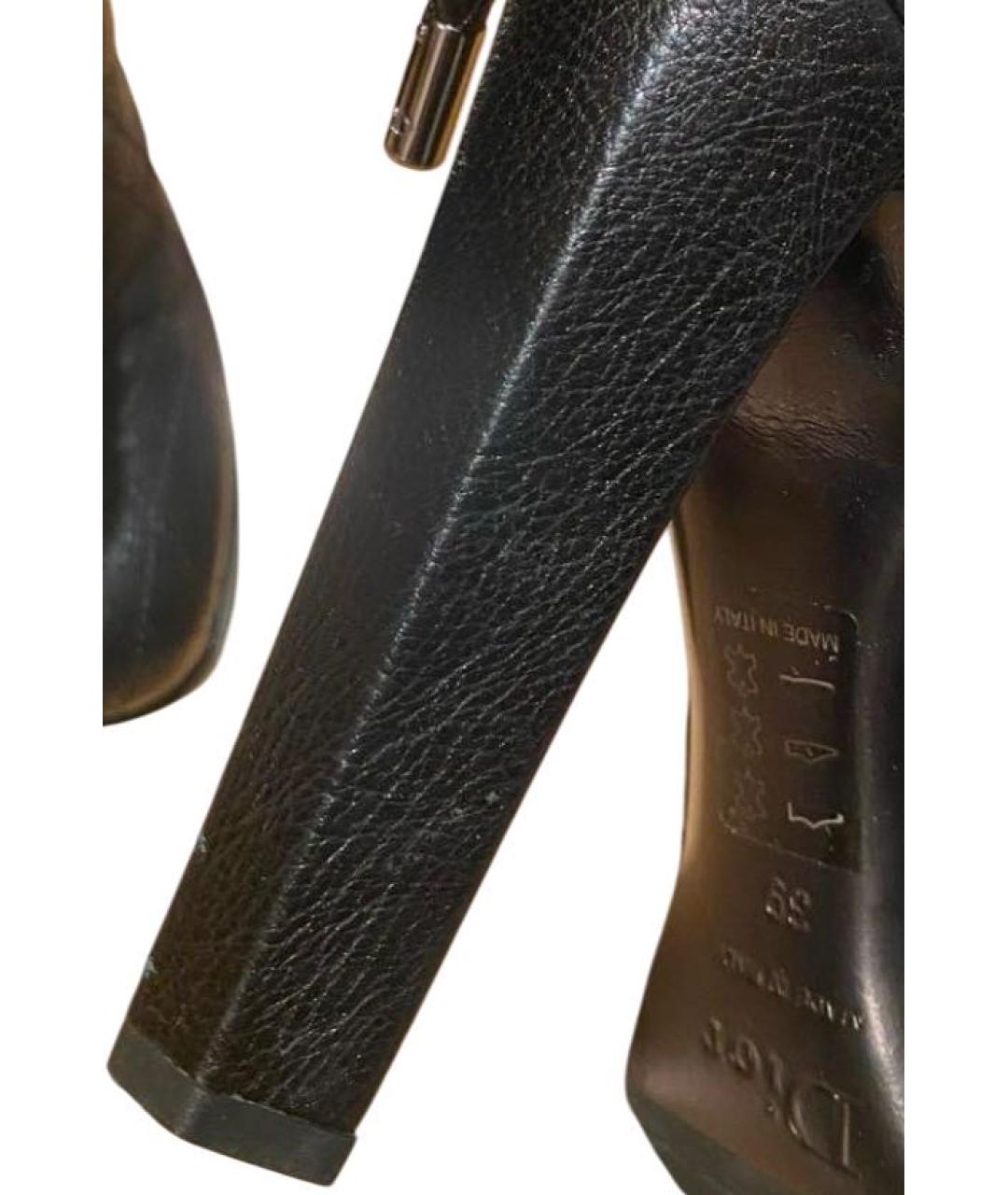 CHRISTIAN DIOR Серебряные кожаные ботильоны, фото 7