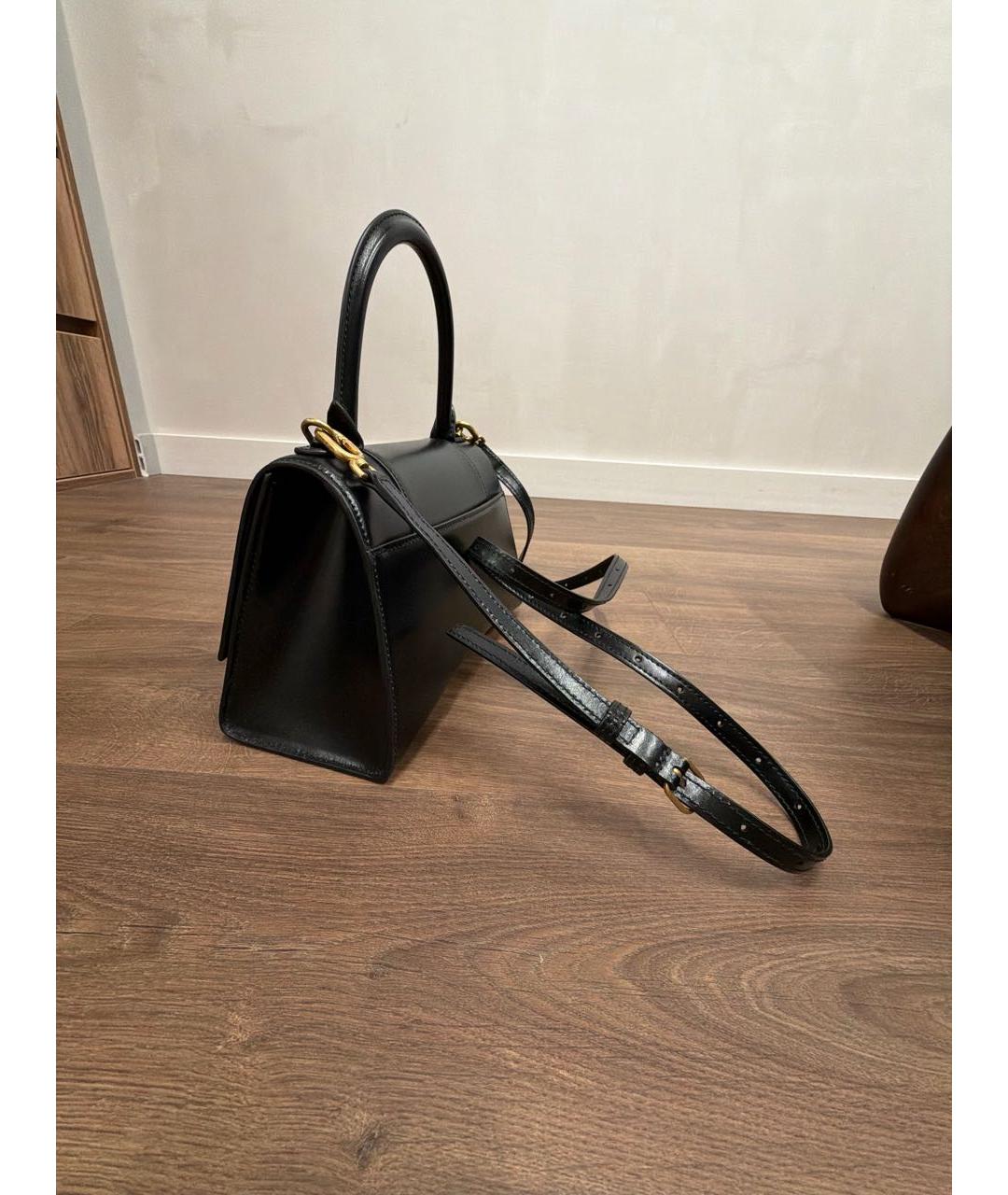 BALENCIAGA Черная кожаная сумка с короткими ручками, фото 2