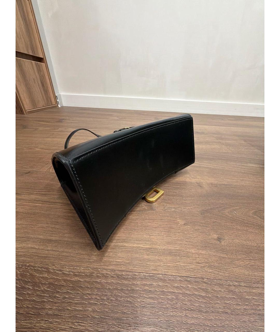 BALENCIAGA Черная кожаная сумка с короткими ручками, фото 3