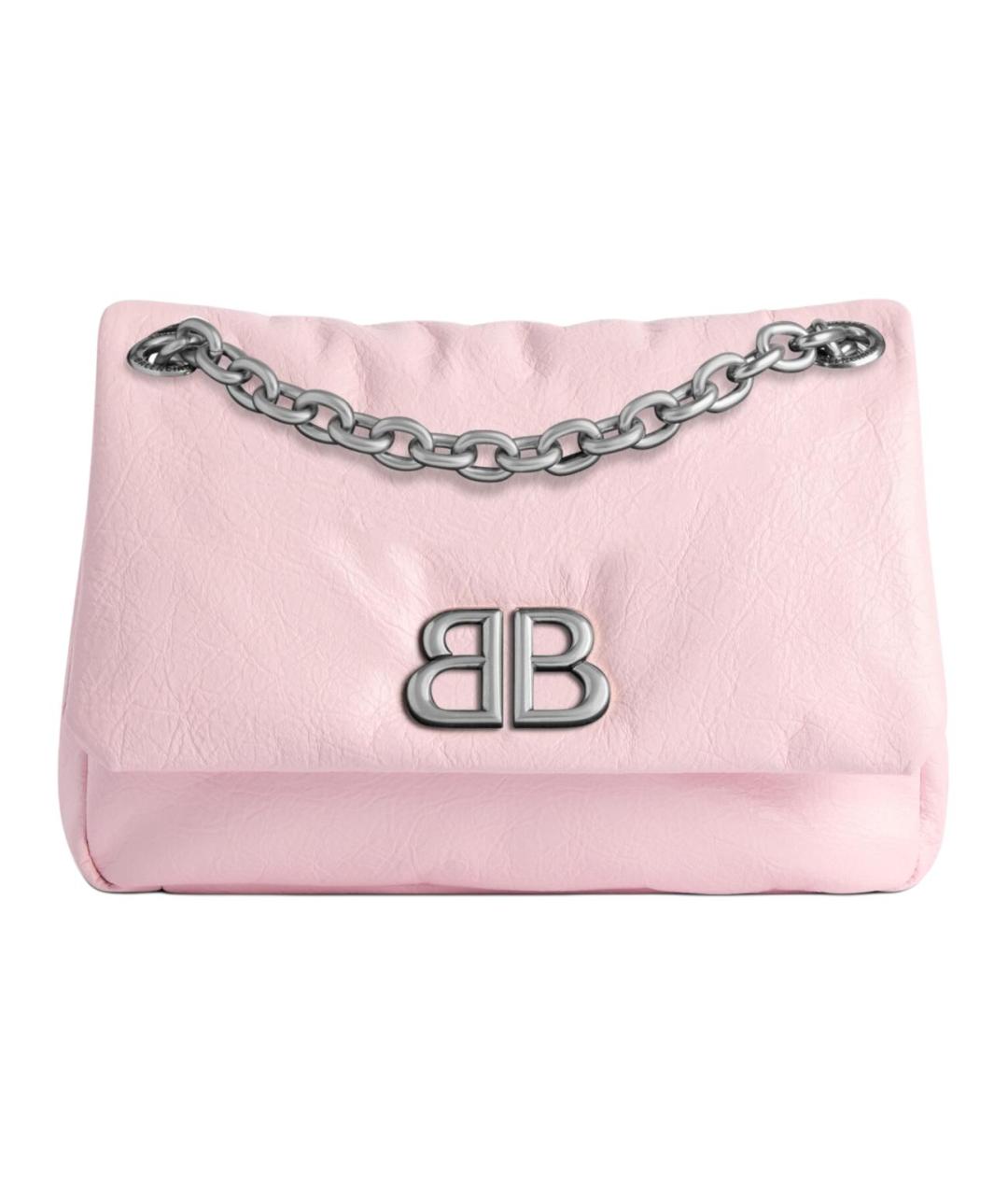BALENCIAGA Розовая кожаная сумка через плечо, фото 1