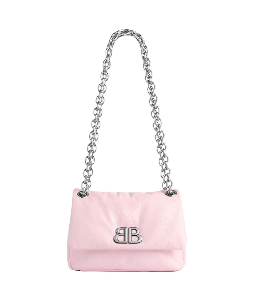 BALENCIAGA Розовая кожаная сумка через плечо, фото 2