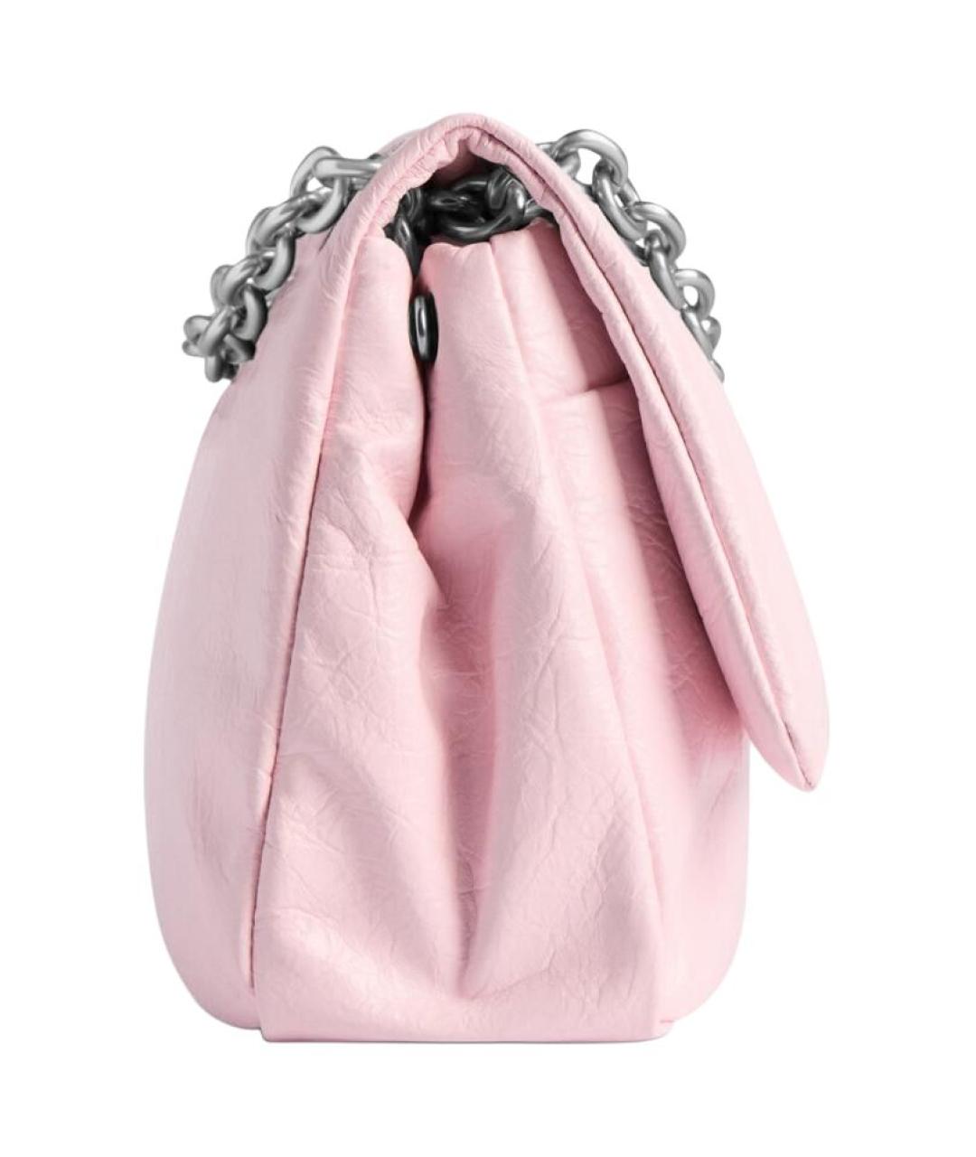 BALENCIAGA Розовая кожаная сумка через плечо, фото 4