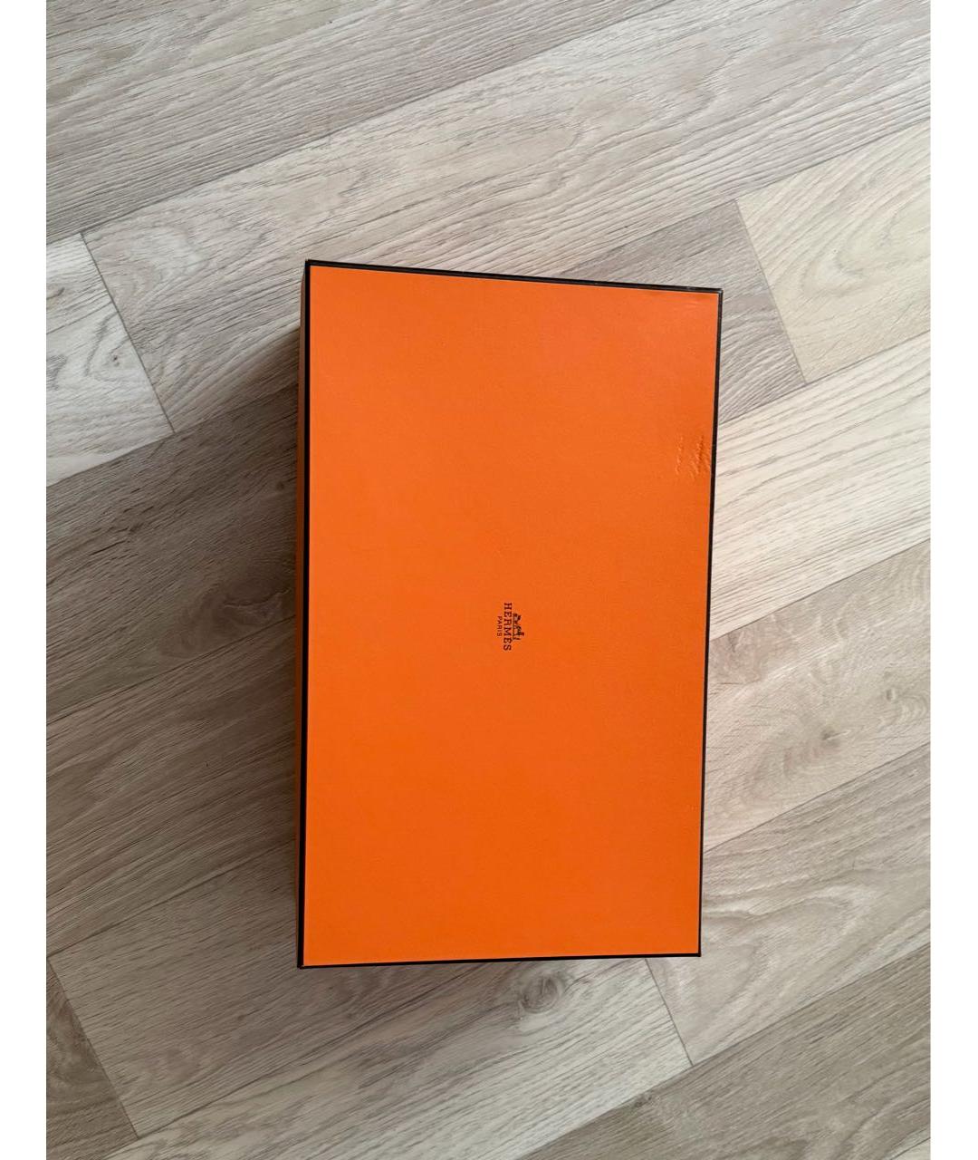 HERMES Черные замшевые сабо, фото 7