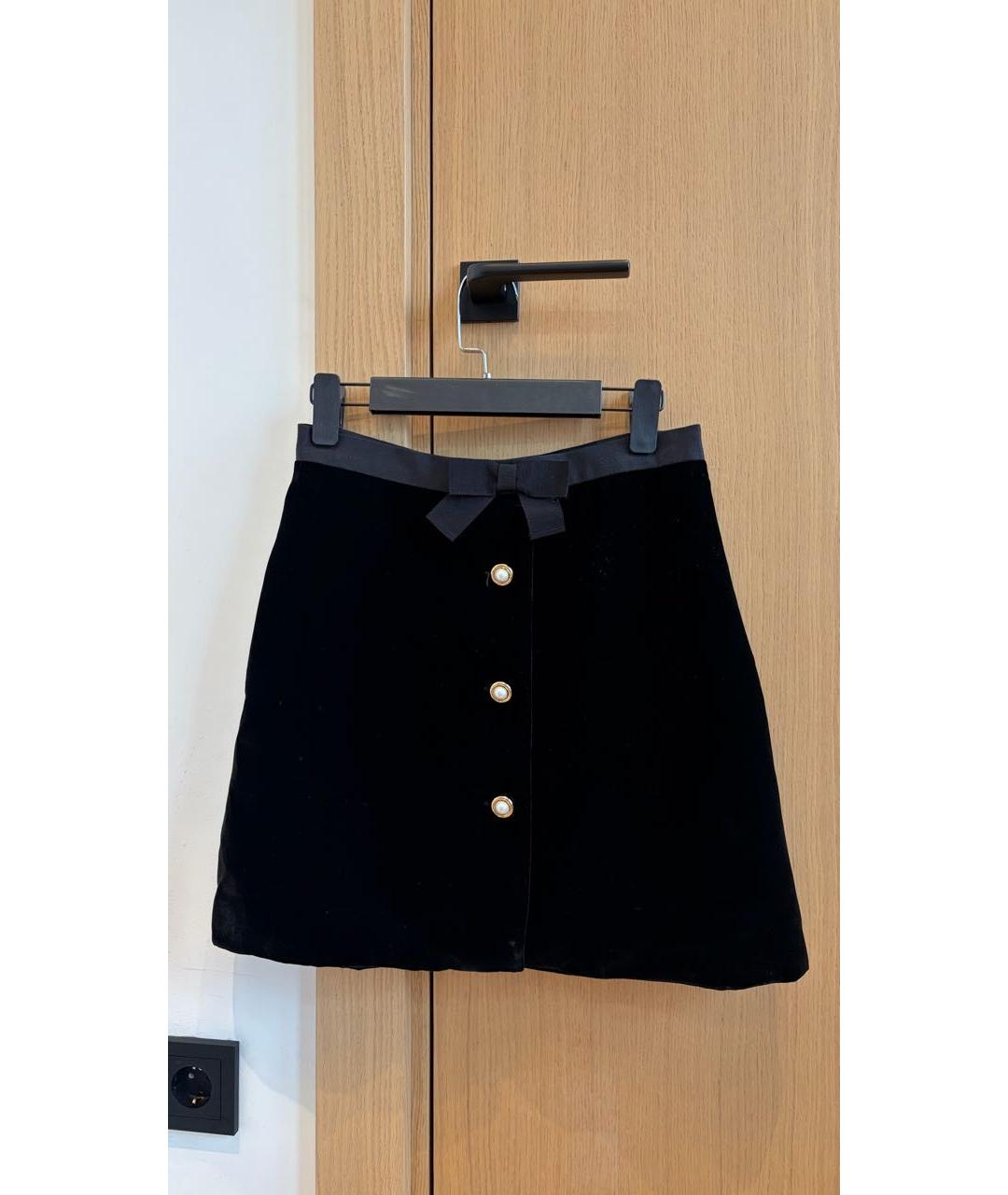 MIU MIU Черная юбка мини, фото 9