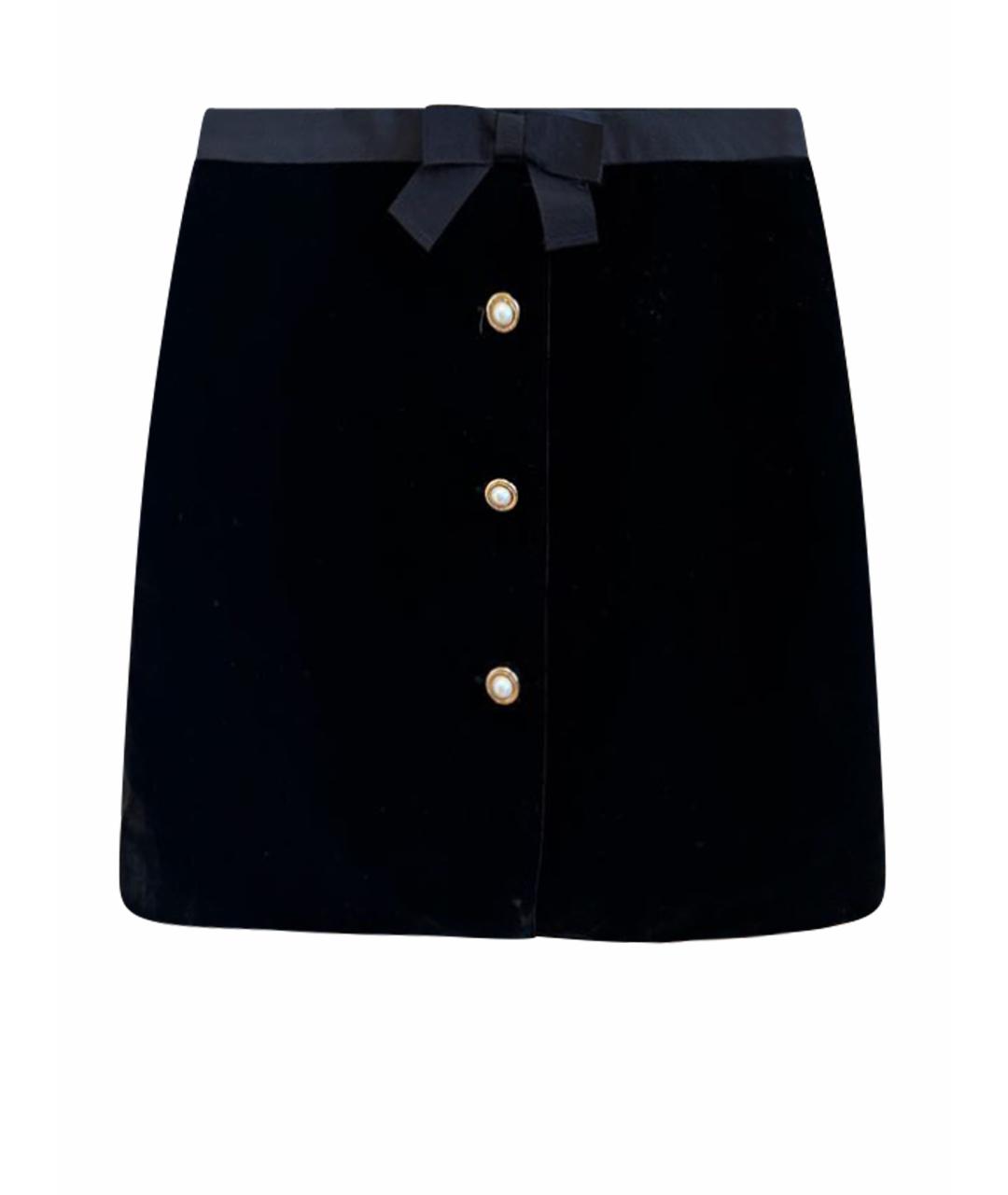 MIU MIU Черная юбка мини, фото 1