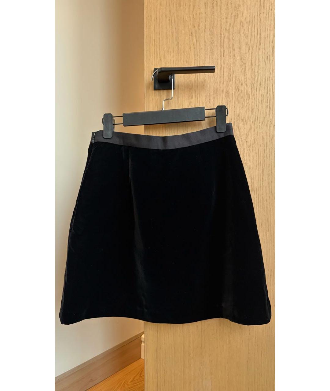 MIU MIU Черная юбка мини, фото 2