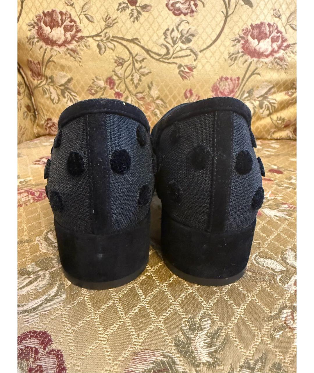 CHRISTIAN DIOR Черные текстильные туфли, фото 4