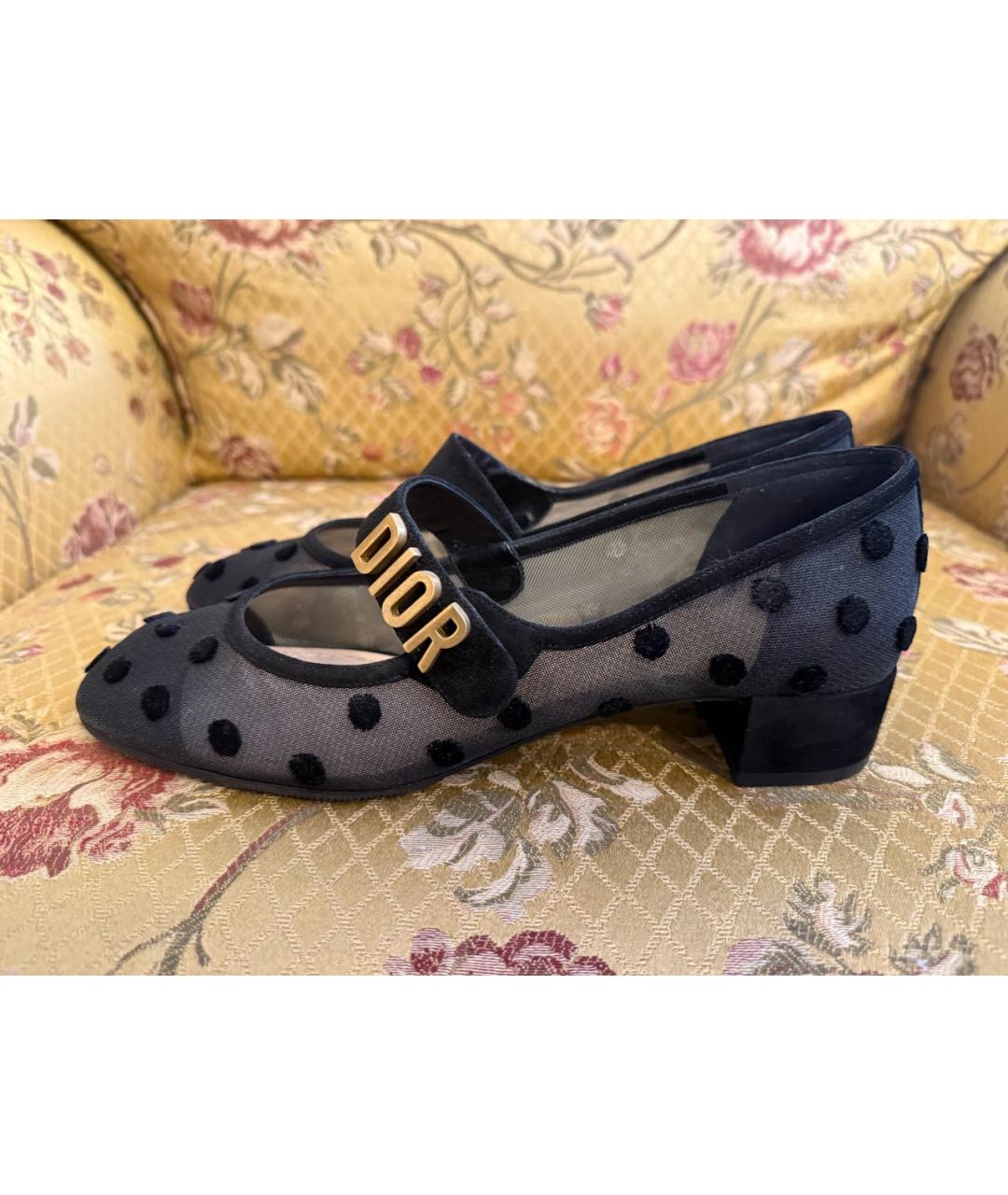 CHRISTIAN DIOR Черные текстильные туфли, фото 6