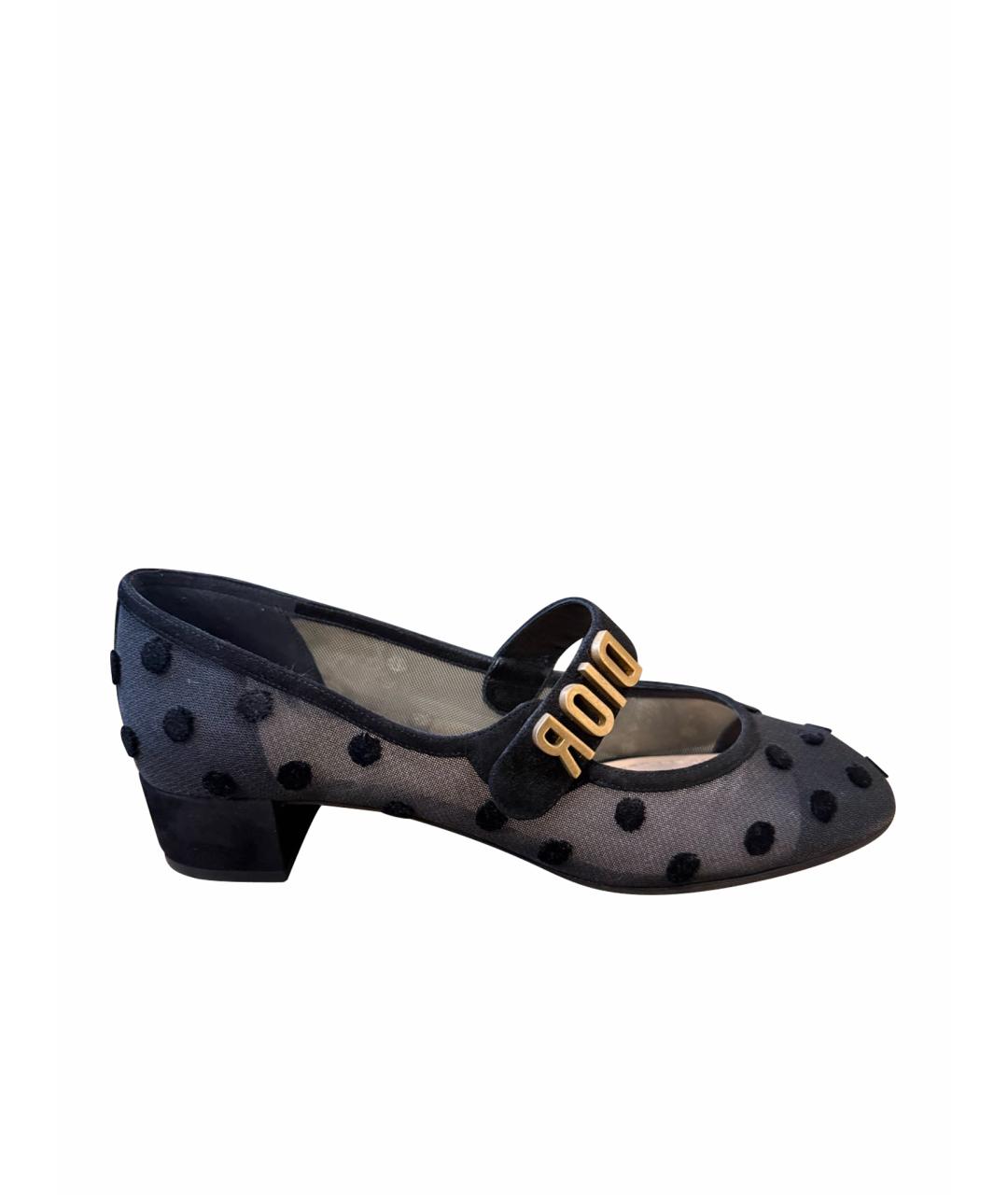 CHRISTIAN DIOR Черные текстильные туфли, фото 1