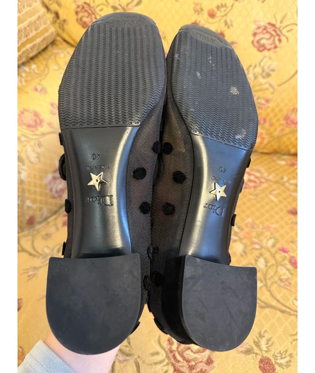 CHRISTIAN DIOR Черные текстильные туфли, фото 5