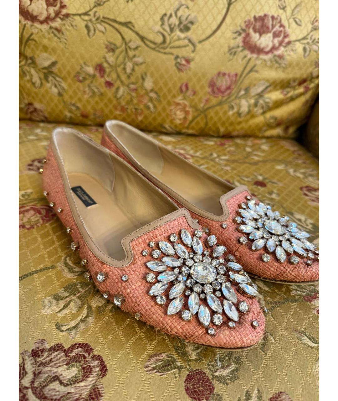 DOLCE&GABBANA Коралловые лоферы, фото 3