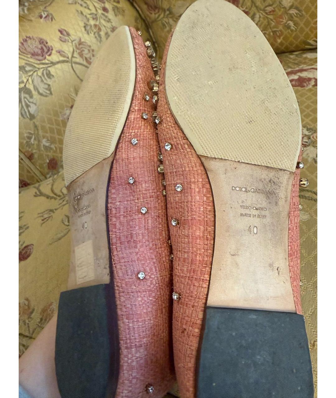 DOLCE&GABBANA Коралловые лоферы, фото 5