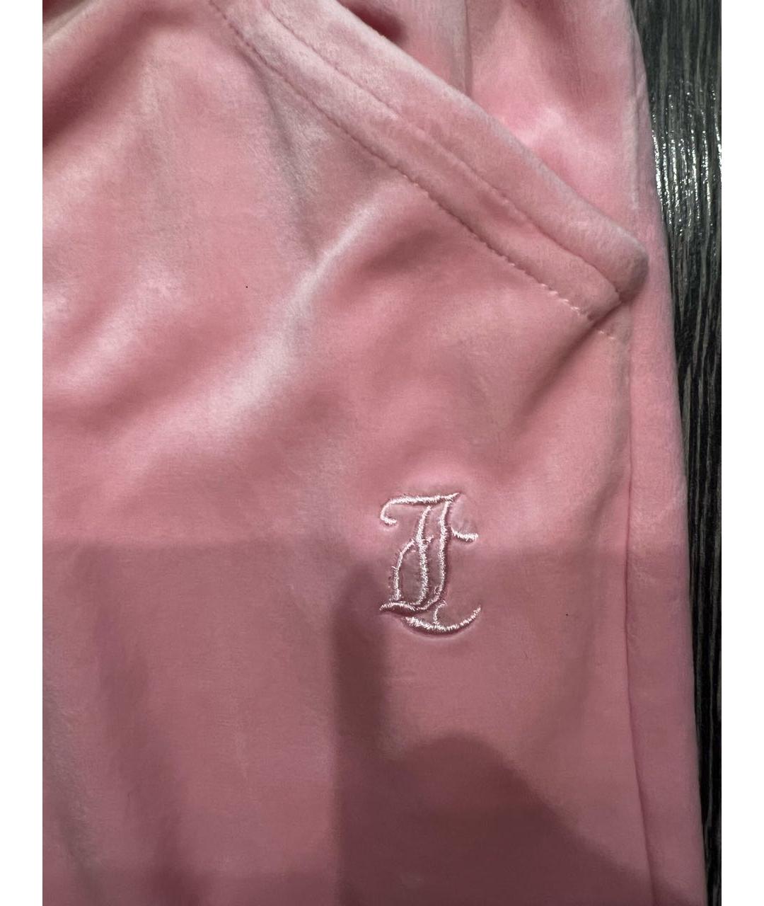 JUICY COUTURE Розовый велюровый костюм с брюками, фото 7