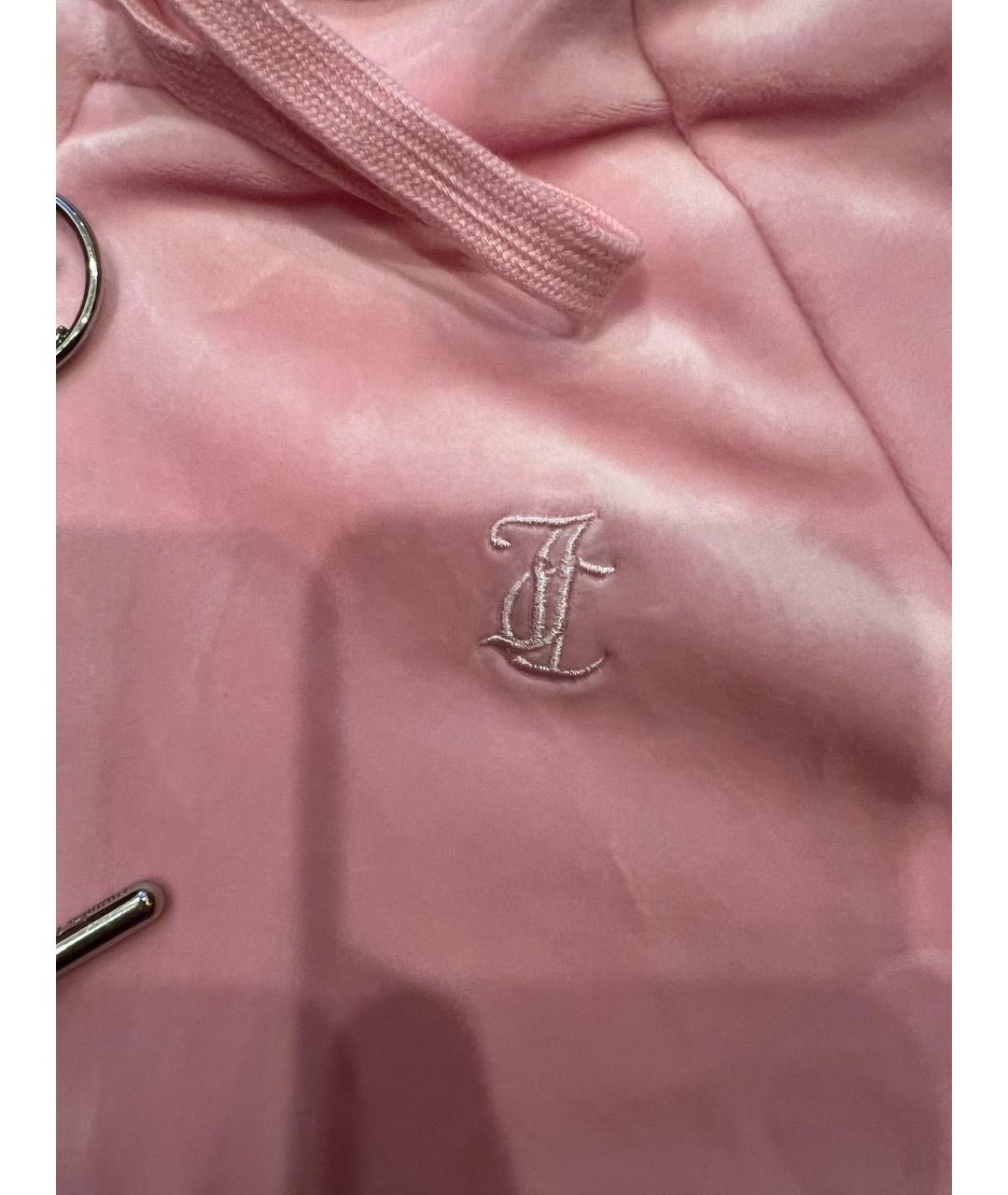 JUICY COUTURE Розовый велюровый костюм с брюками, фото 6