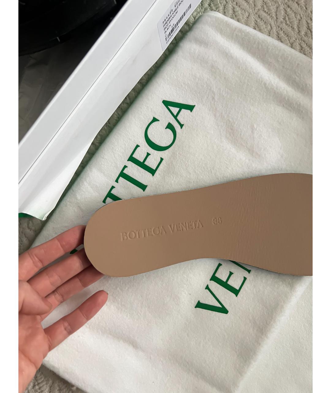 BOTTEGA VENETA Черные резиновые ботинки, фото 7