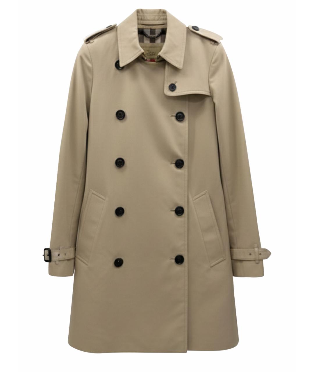 BURBERRY Бежевый полиэстеровый тренч/плащ, фото 1