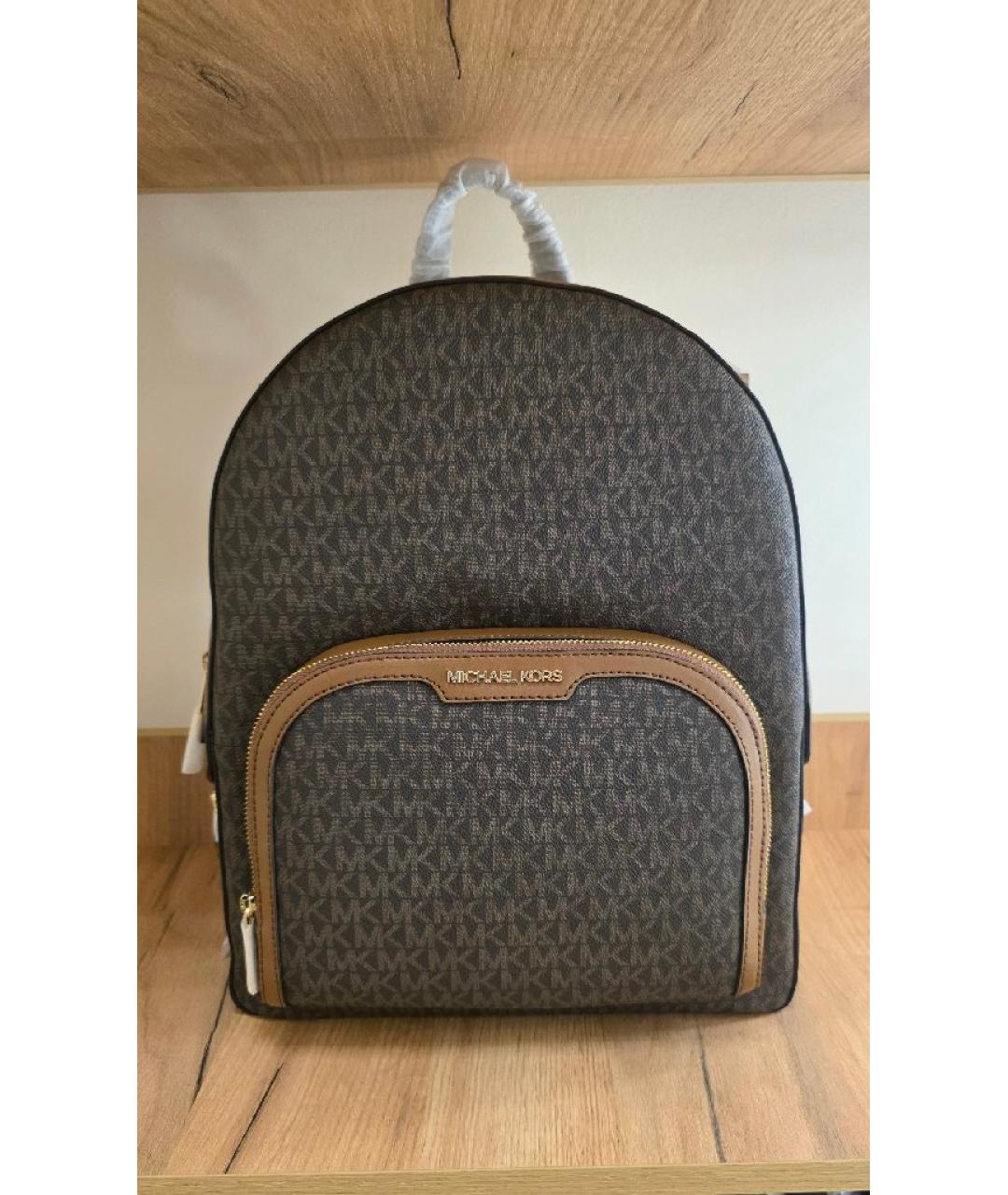 MICHAEL KORS Коричневый кожаный рюкзак, фото 4