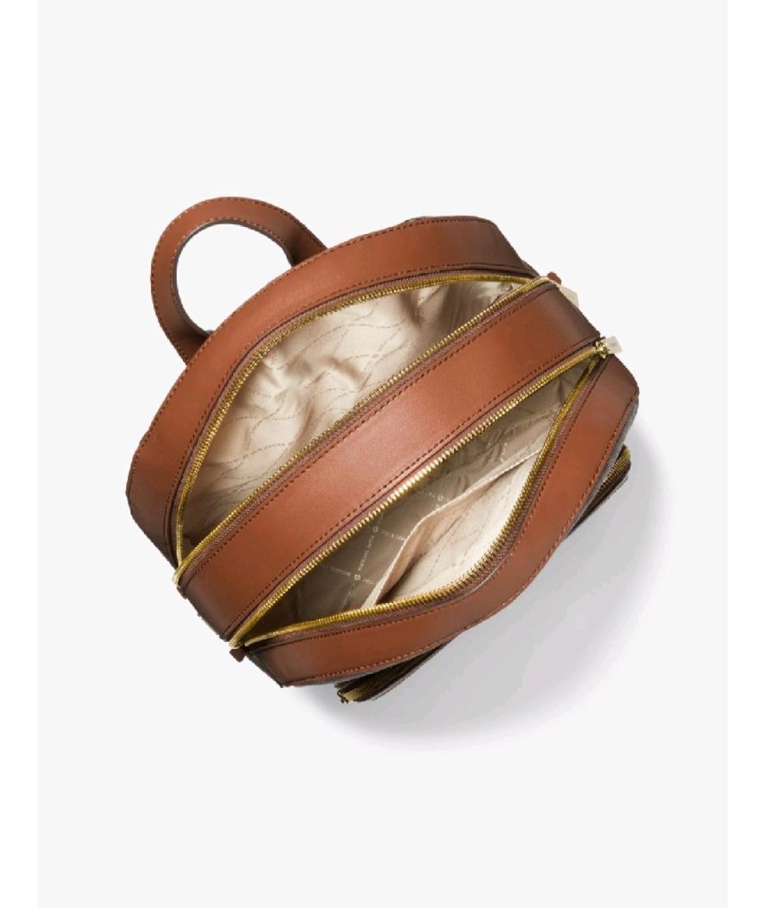 MICHAEL KORS Коричневый кожаный рюкзак, фото 3